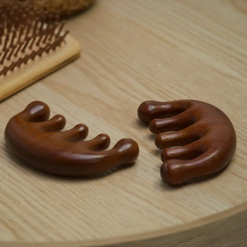 houten hoofdmassage kammen