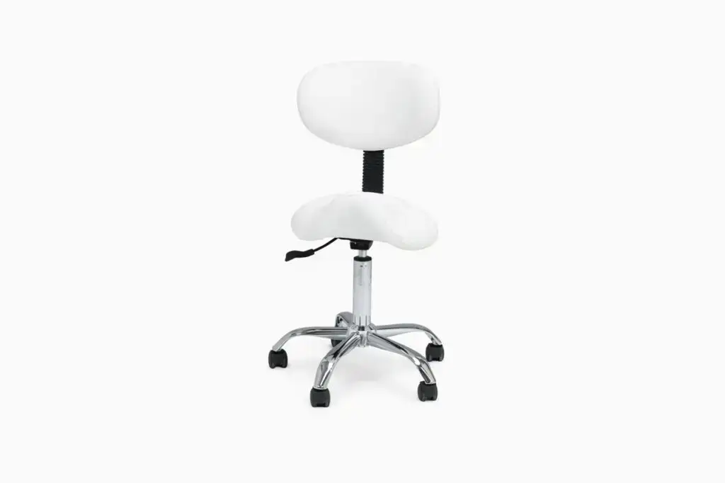 Ergonomische zadelkruk met rugleuning, UMI Saddle Pro+ in vegan leder
