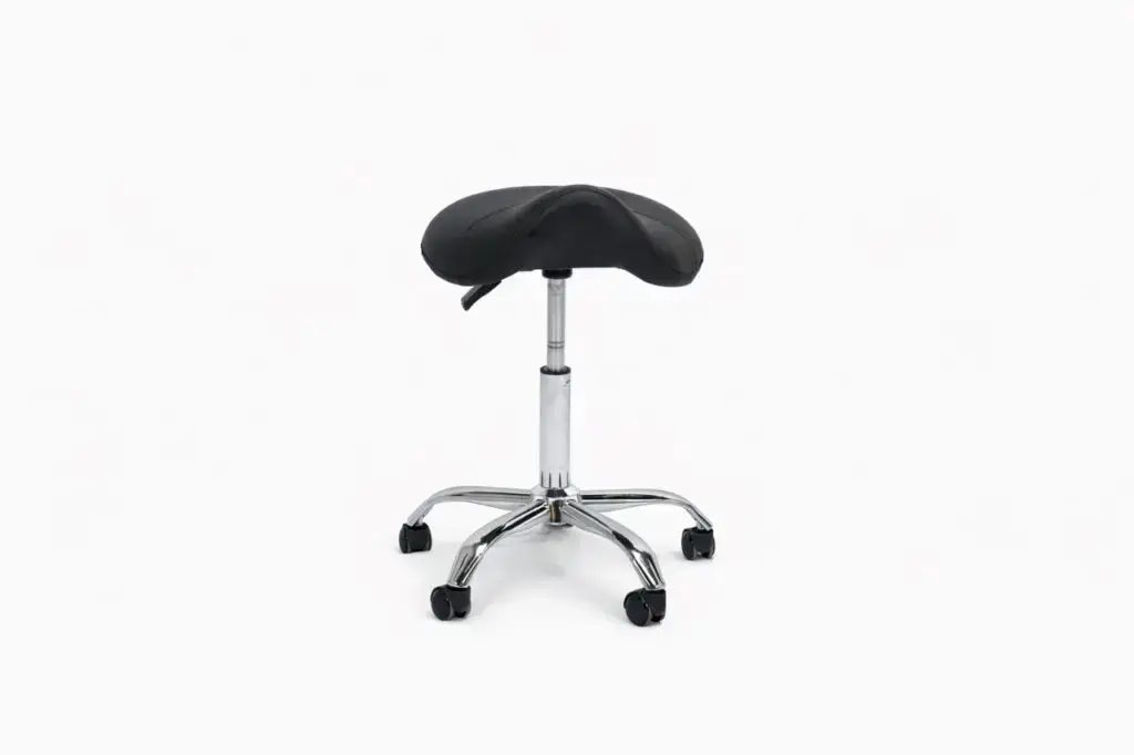 Ergonomische zadelkruk UMI Saddle Pro in RVS en vegan leder