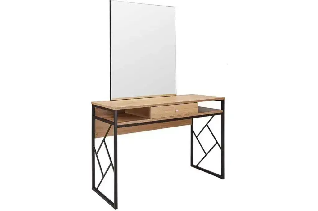 Ayala Loft S styling unit met spiegel, industrieel design, open zijkanten