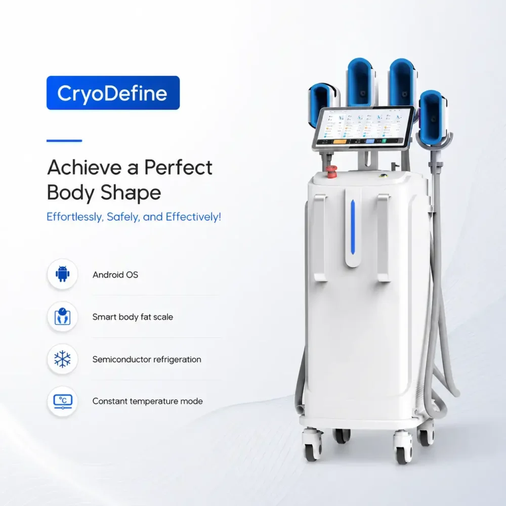 CryoDefine – Professioneel Cryolipolyse Apparaat Voor Vetbevriezing & Body Contouring