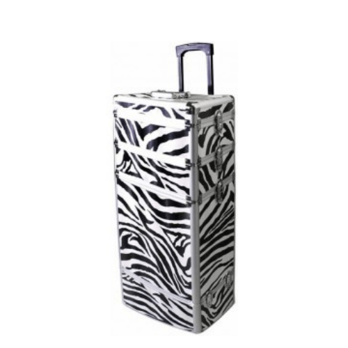 Eurostil kappers koffer 4 parts trolley zebra