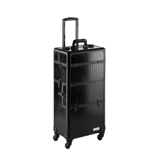 Eurostil kappers koffer 4 section trolley black