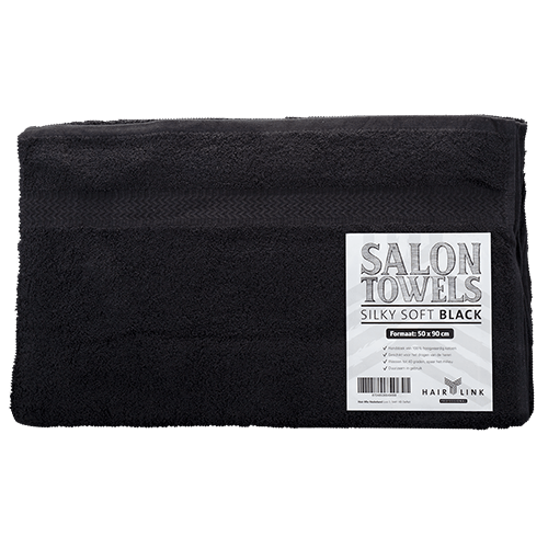 Hair Link Salon Towel toalla negra 50*90 cm – 12 uds