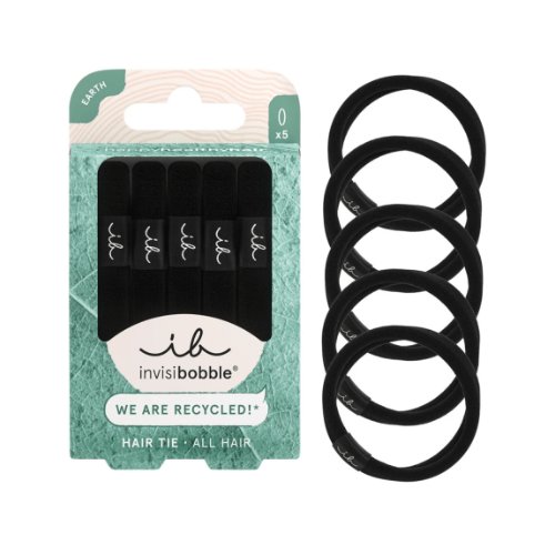 Invisibobble Hair Tie Black 5 stk.