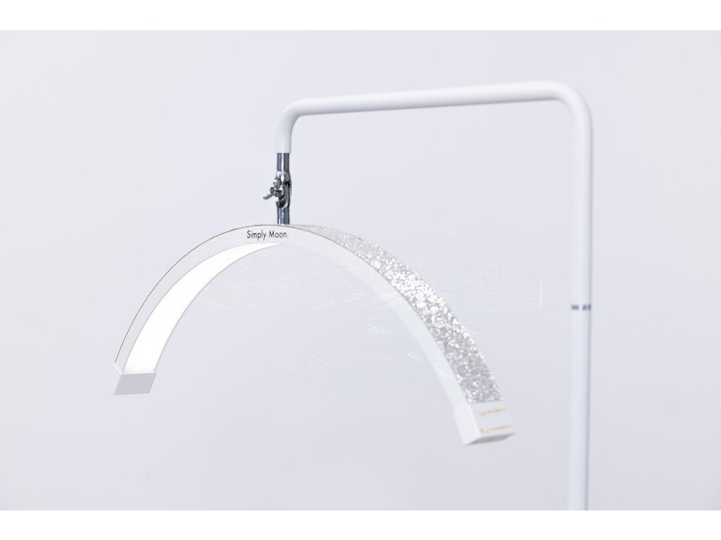 Candeeiro LED de tratamento com comando tátil Simply Moon branco com strass