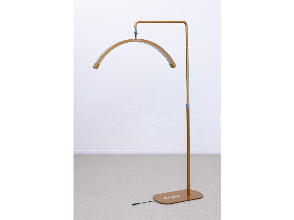 Candeeiro LED de tratamento com comando tátil Simply Moon dourado