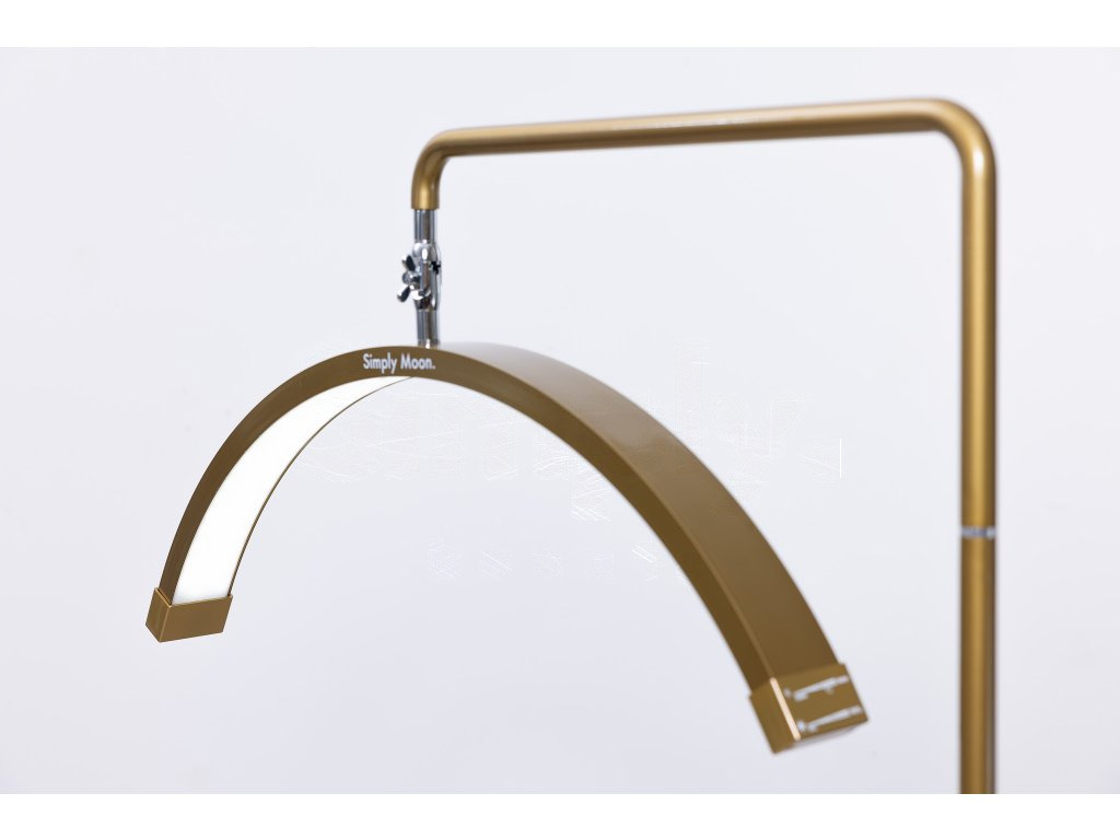 Candeeiro LED de tratamento com comando tátil Simply Moon dourado