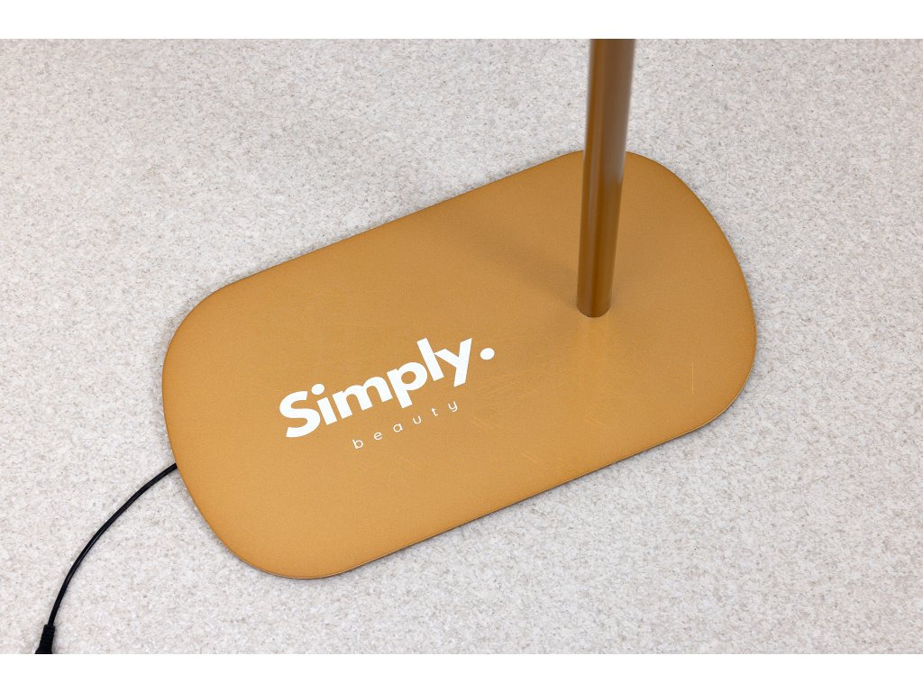 Candeeiro LED de tratamento com comando tátil Simply Moon dourado