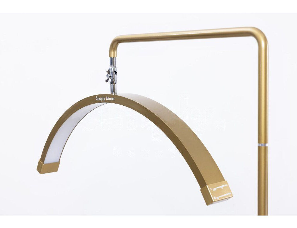 Candeeiro LED de tratamento com comando tátil Simply Moon dourado