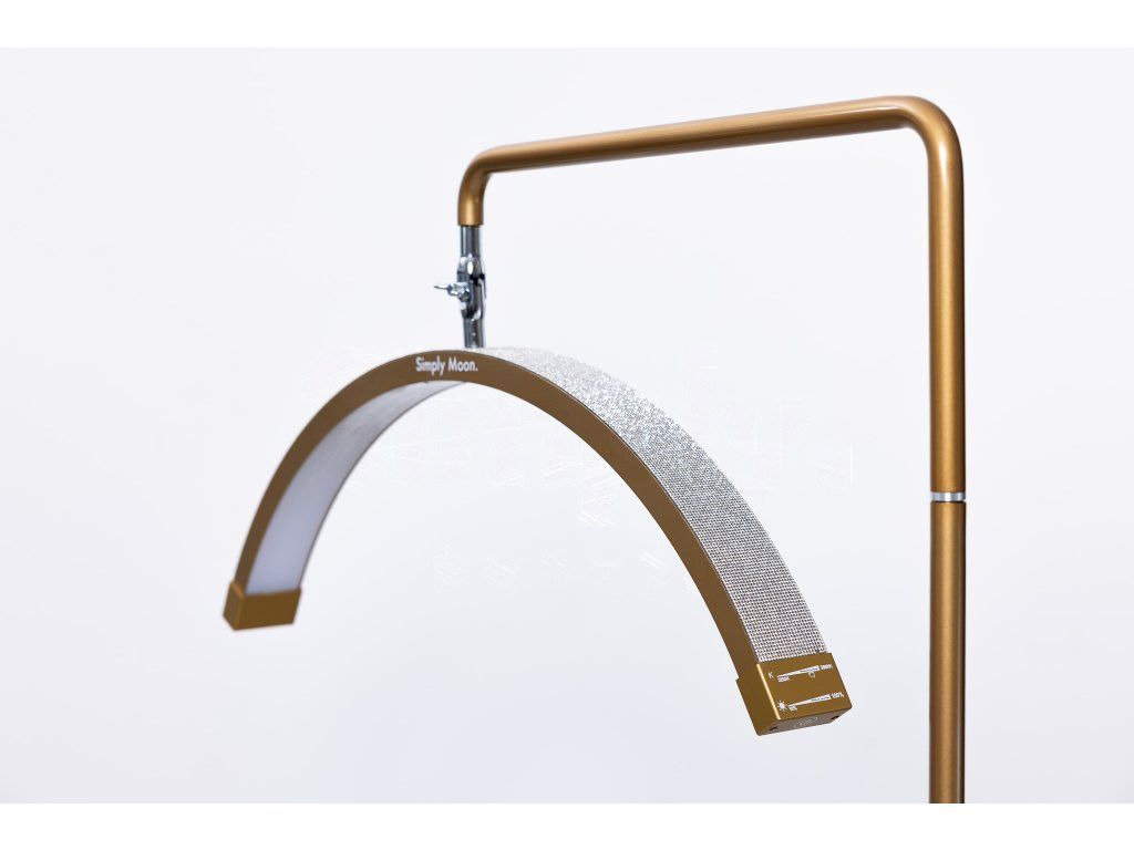 Candeeiro LED de tratamento com comando tátil Simply Moon dourado com strass