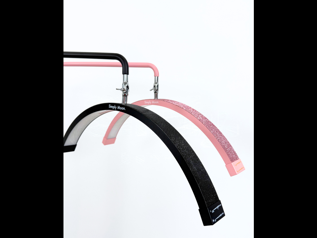 Candeeiro LED de tratamento com comando tátil Simply Moon preto com strass preto
