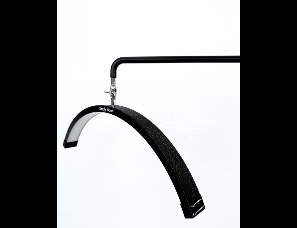 Candeeiro LED de tratamento com comando tátil Simply Moon preto com strass preto