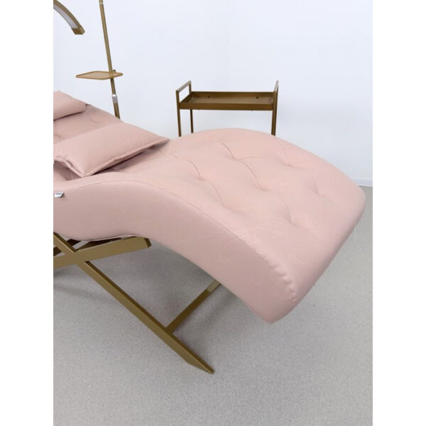 Lash Style Comfy treatment couch pink faux leather